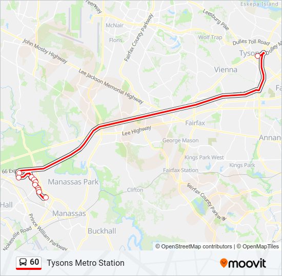 60 Bus Line Map