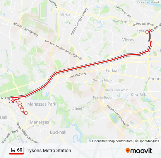 60 Bus Line Map
