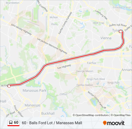 60 Bus Line Map