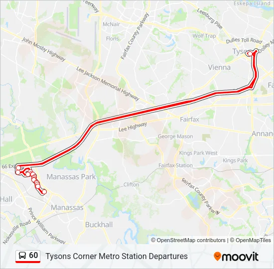 60 Bus Line Map
