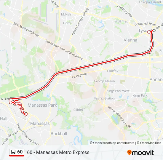 60 Bus Line Map