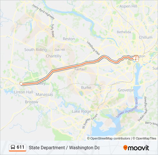 611 Bus Line Map
