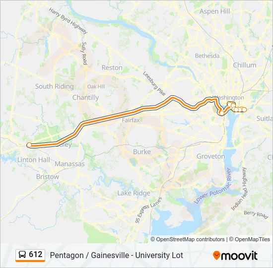 612 Bus Line Map