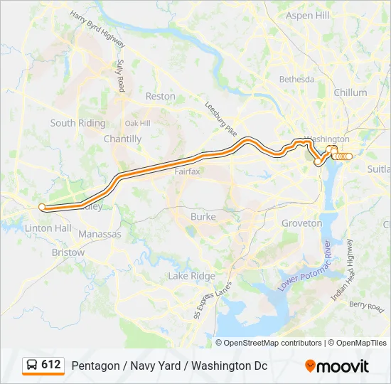 612 Bus Line Map