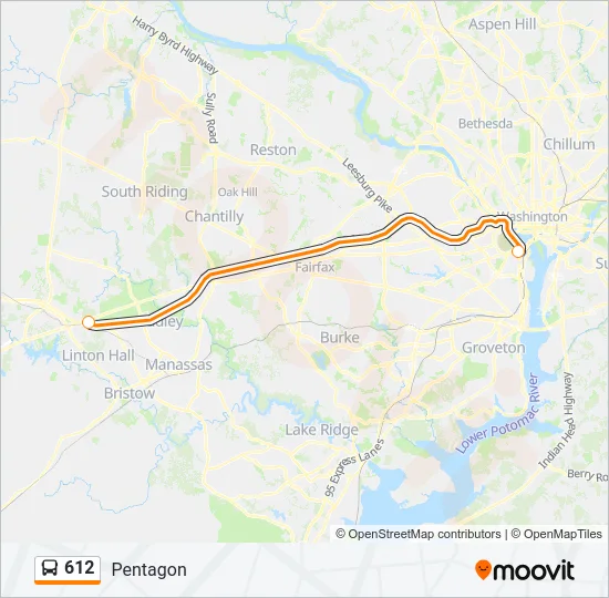 612 Bus Line Map