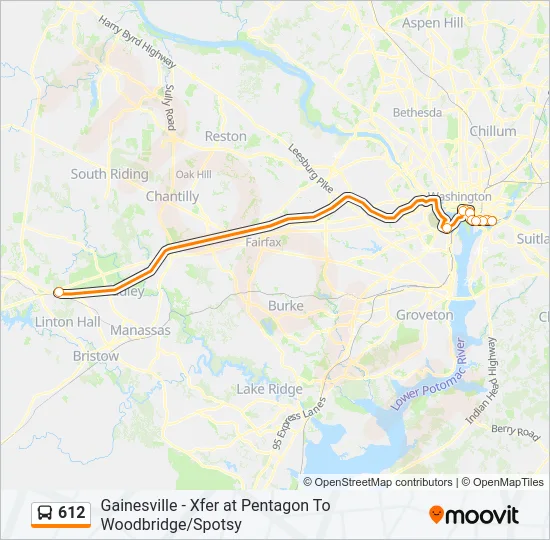 612 Bus Line Map