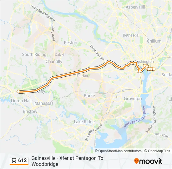 612 Bus Line Map