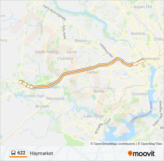 622 Bus Line Map