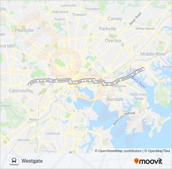 40 Bus Line Map