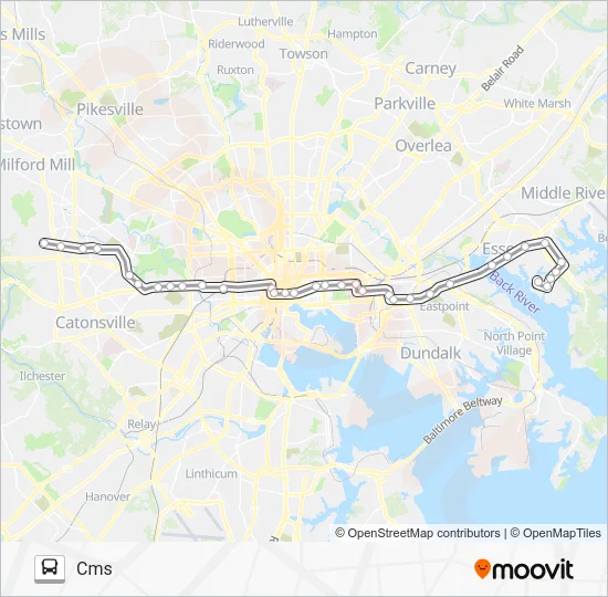 40 Bus Line Map