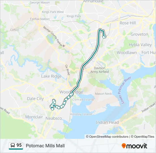 95 Bus Line Map