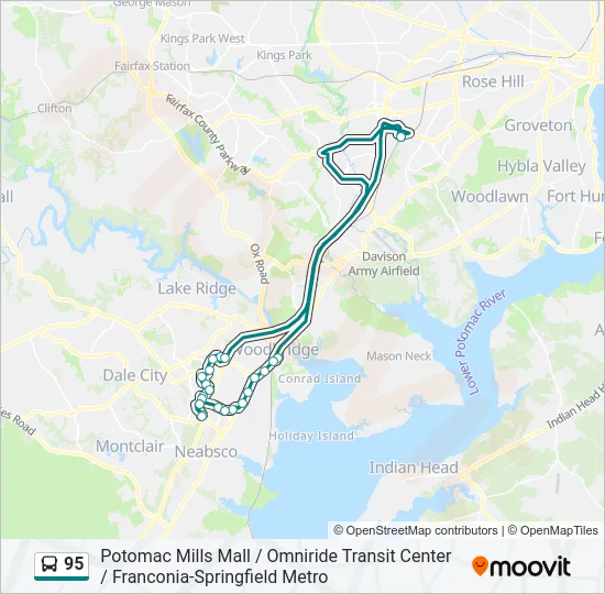95 Bus Line Map