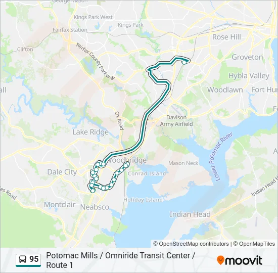 95 Bus Line Map