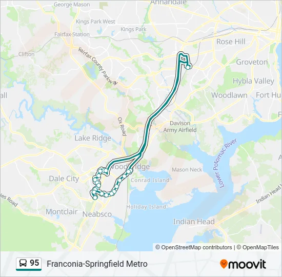 95 Bus Line Map
