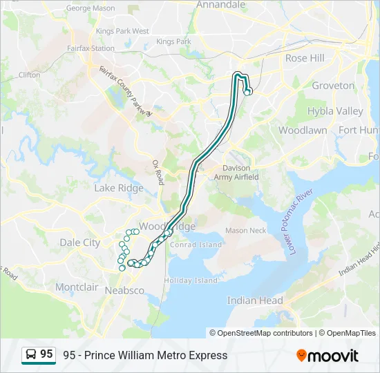 95 Bus Line Map