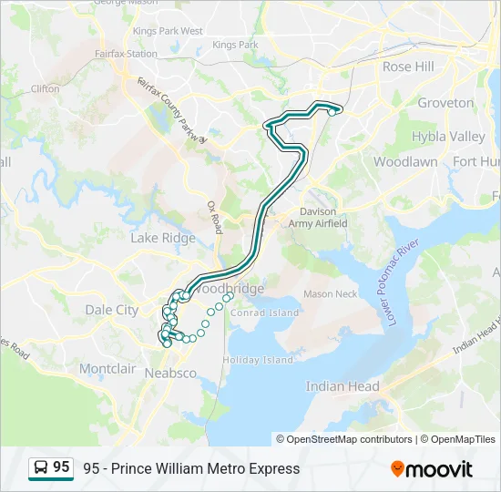 95 Bus Line Map