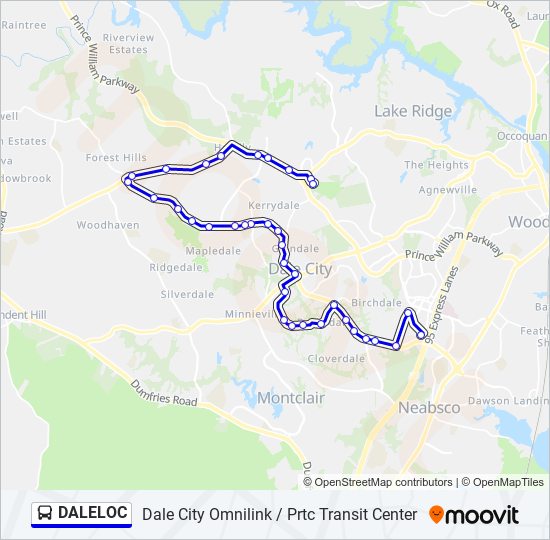 DALELOC bus Line Map