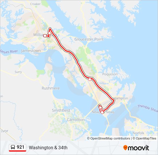 921 Bus Line Map