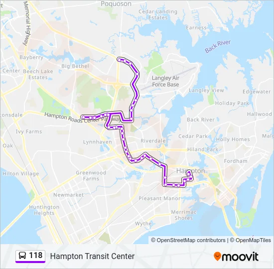 118 Bus Line Map