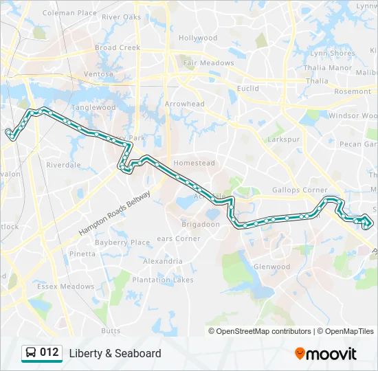012 Bus Line Map