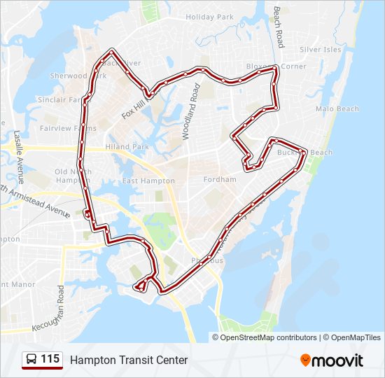 115 bus Line Map