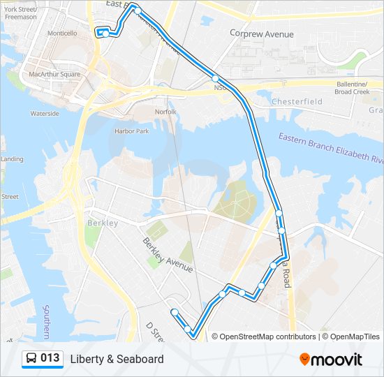 013 Bus Line Map