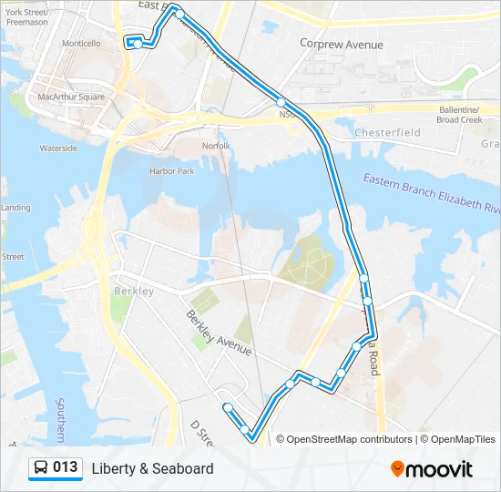 013 Bus Line Map