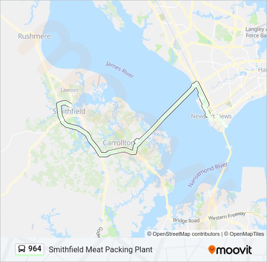 964 Bus Line Map