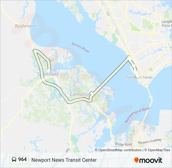 964 Bus Line Map