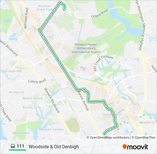 111 Bus Line Map