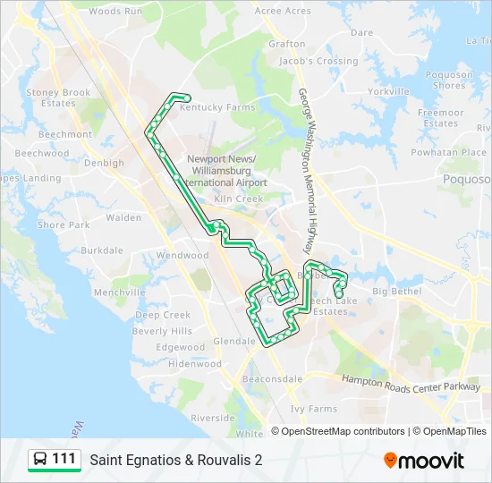 111 Bus Line Map