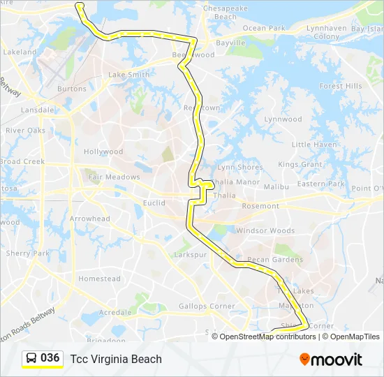 036 Bus Line Map