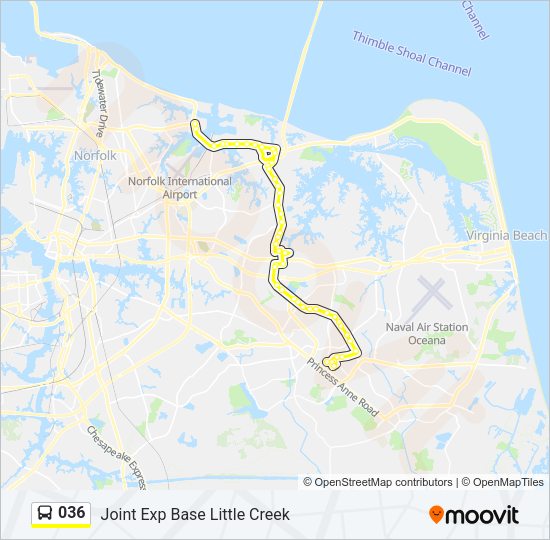 036 Bus Line Map