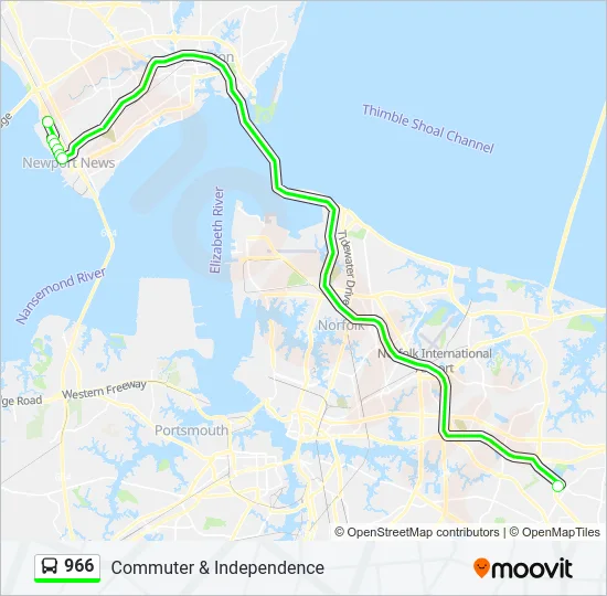 966 Bus Line Map