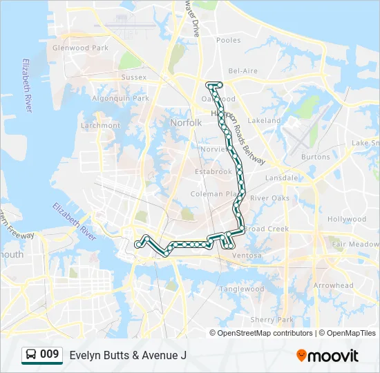 009 Bus Line Map