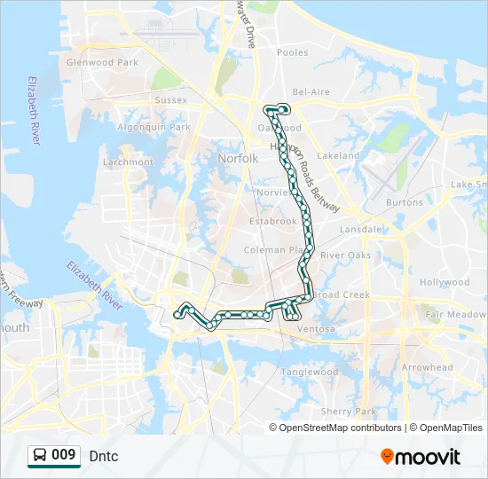 009 Bus Line Map