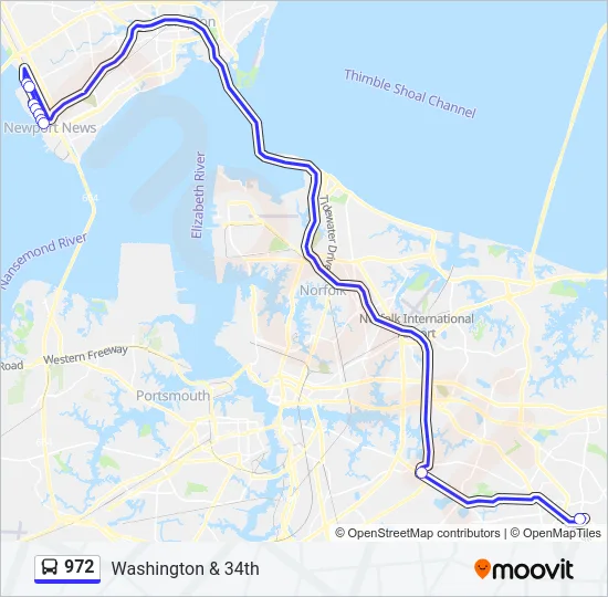 972 Bus Line Map