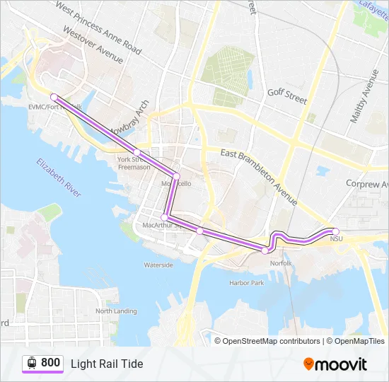 800 Light Rail Line Map