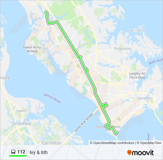 112 Route: Schedules, Stops &amp; Maps - Ivy &amp; 6th (Updated)