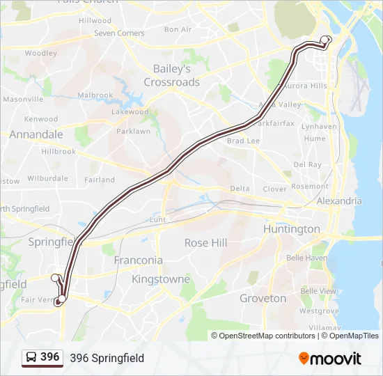 396 Bus Line Map
