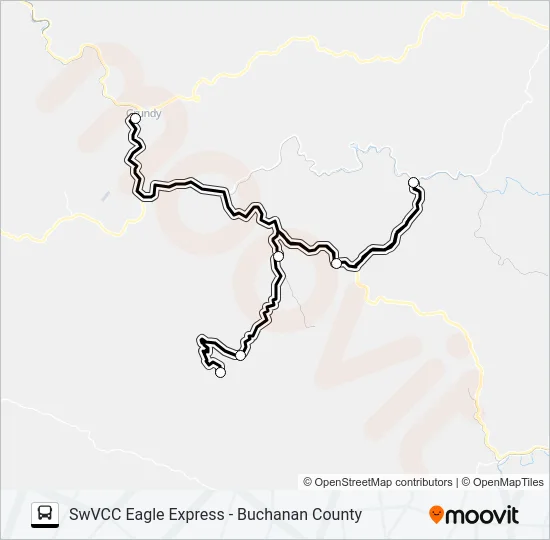 SWVCC EAGLE EXPRESS - BUCHANAN COUNTY Bus Line Map