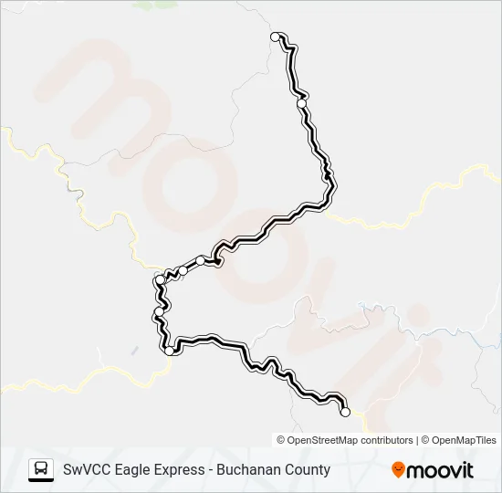 SWVCC EAGLE EXPRESS - BUCHANAN COUNTY Bus Line Map
