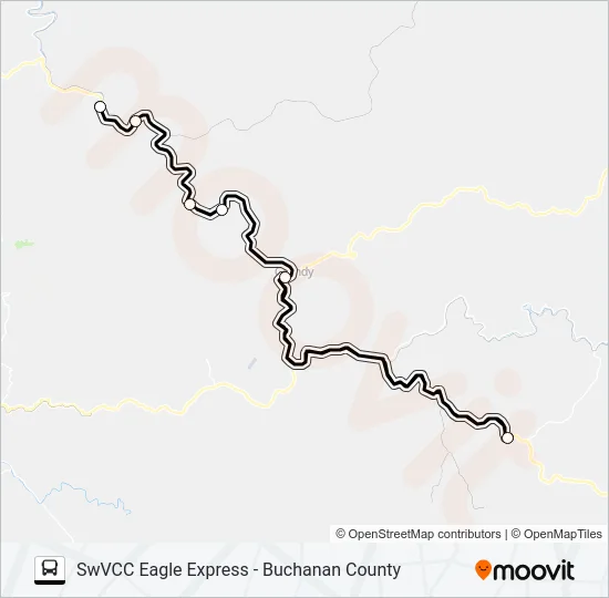 SWVCC EAGLE EXPRESS - BUCHANAN COUNTY Bus Line Map