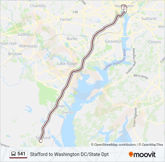541 Bus Line Map