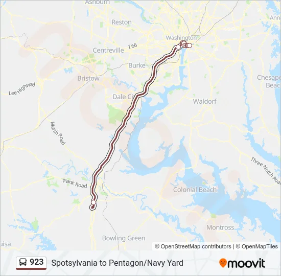 923 Bus Line Map