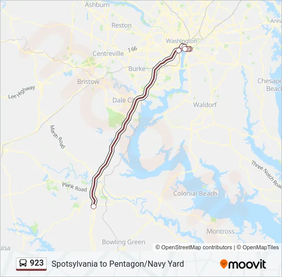 923 Bus Line Map