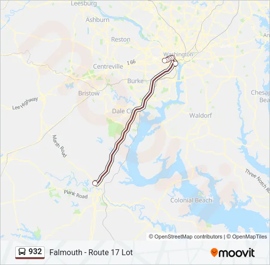 932 Bus Line Map