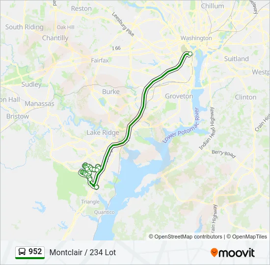 952 Bus Line Map