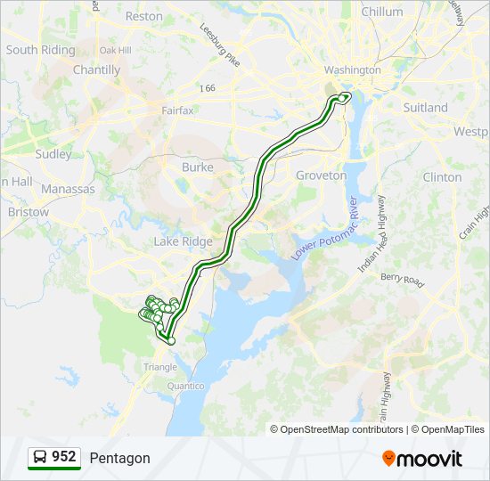 952 Bus Line Map