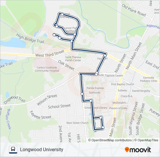CAMPUS DIRECT LINE Bus Line Map